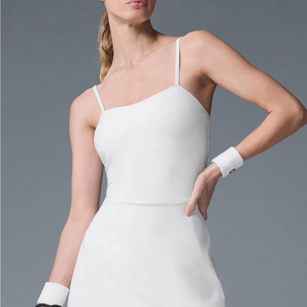ALO Yoga Alosoft white courtside tennis dress